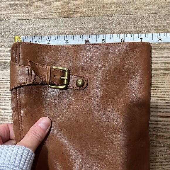 Ralph Lauren Brown Leather hall Riding Boot size 7.5 b Jenessa - Picture 14 of 15